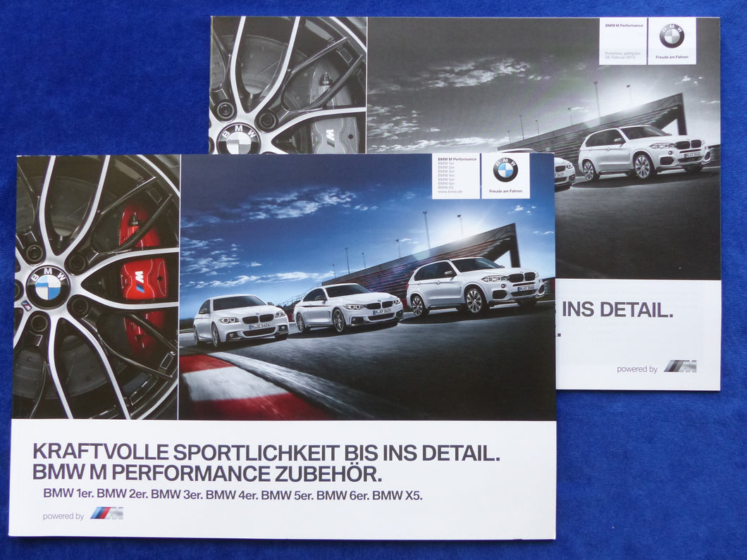 BMW M Performance Zubehör 1er 3er 5er X6 MJ 2015 - Prospekt + Preisliste 07.2014