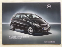 Lade das Bild in den Galerie-Viewer, Mercedes-Benz A-Klasse Special Edition - Prospekt Preisliste Brochure 04.2009
