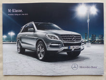 Lade das Bild in den Galerie-Viewer, Mercedes M-Klasse ML 63 AMG - Preisliste MJ 2014 - Prospekt Brochure 05.2013
