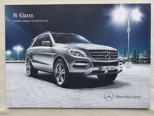 Lade das Bild in den Galerie-Viewer, Mercedes M-Klasse ML 63 AMG - Preisliste MJ 2012 - Prospekt Brochure 11.2011
