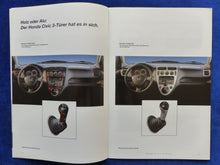 Lade das Bild in den Galerie-Viewer, Honda Civic 3-Türer - Daten &amp; Ausstattungen MJ 2002 - Prospekt Brochure 07.2001

