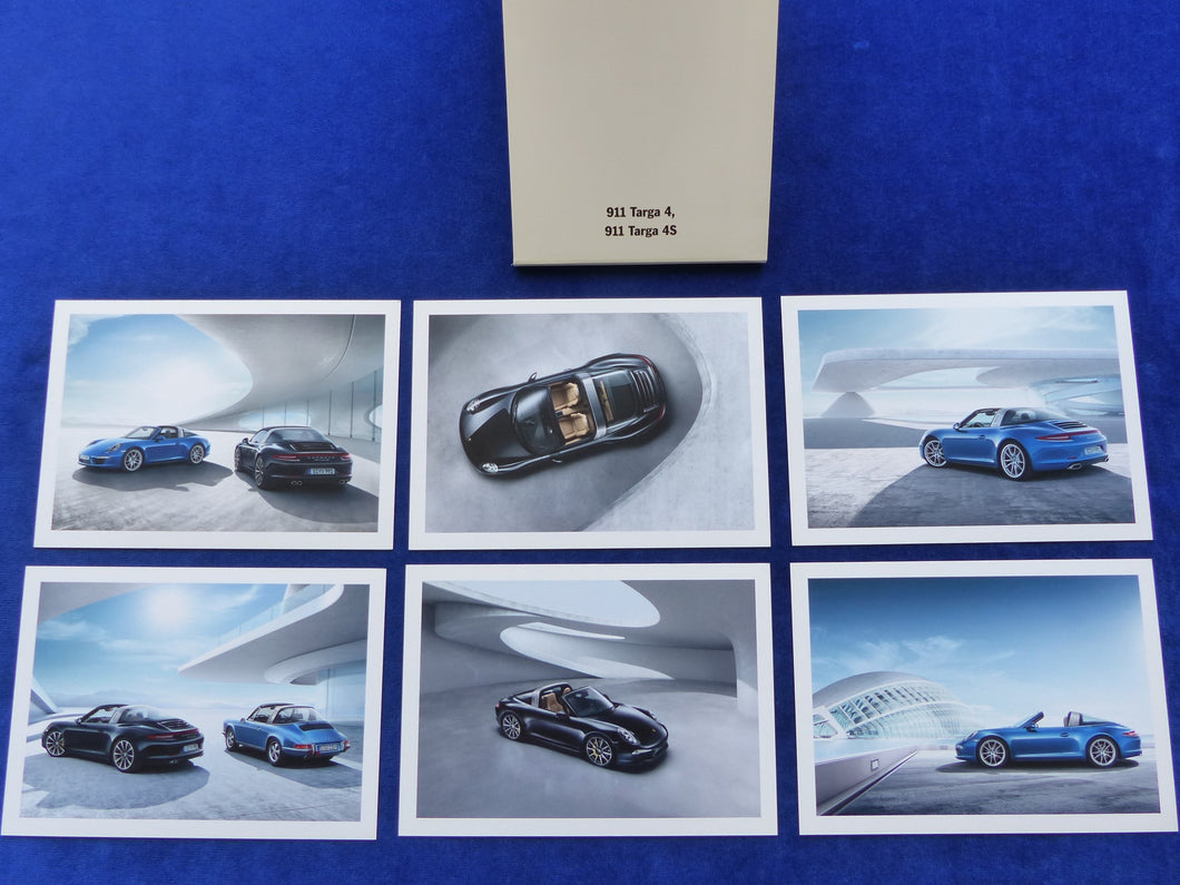 Porsche 911 Targa 4S Typ 991 MJ 2014 - Postkarten-Set 6 postcards 2013