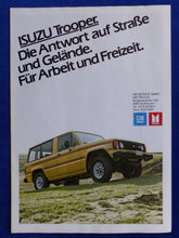 Lade das Bild in den Galerie-Viewer, Isuzu Trooper MJ 1984 - Prospekt Brochure + Daten &amp; Ausstattungen 09.1983
