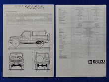 Lade das Bild in den Galerie-Viewer, Isuzu Trooper MJ 1984 - Prospekt Brochure + Daten &amp; Ausstattungen 09.1983
