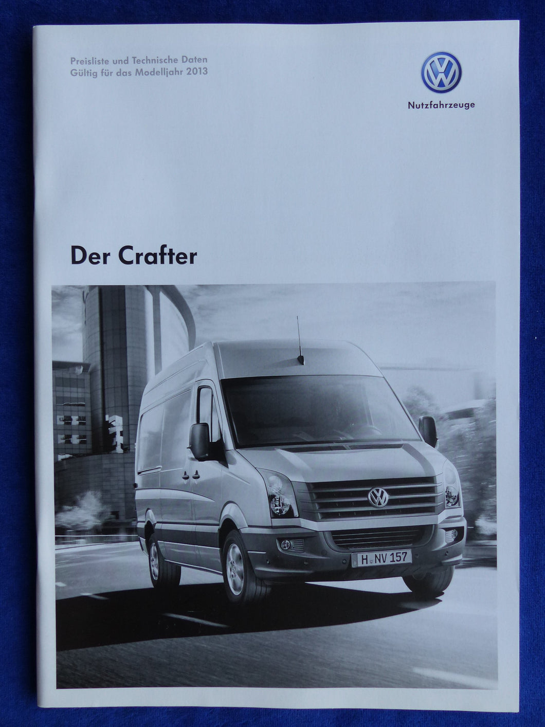 VW Crafter Kombi Kastenwagen - Preisliste MJ 2013 - Prospekt Brochure 06.2012