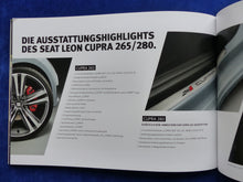 Lade das Bild in den Galerie-Viewer, Seat Leon FR Cupra 280 MJ 2015 - Prospekt Brochure 09.2014
