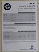 Lade das Bild in den Galerie-Viewer, Seat Good Stuff Edition Ibiza Leon Altea Prospekt Brochure + Preisliste 03.2010
