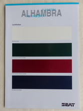 Lade das Bild in den Galerie-Viewer, Seat Alhambra Exclusiv MJ 1998 - Prospekt + Farben + Ausstattungen 08.1997

