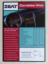 Lade das Bild in den Galerie-Viewer, Seat Cordoba Vivo Sondermodell - Prospekt Brochure 1994
