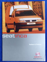 Lade das Bild in den Galerie-Viewer, Seat Inca Kastenwagen Kombi MJ 2001 - Prospekt Brochure + Farben Polster 02.2001
