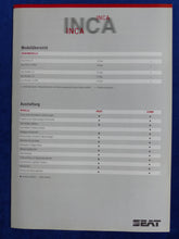 Lade das Bild in den Galerie-Viewer, Seat Inca Kastenwagen Kombi MJ 1998 - Prospekt Brochure + Daten &amp; Farben 08.1997
