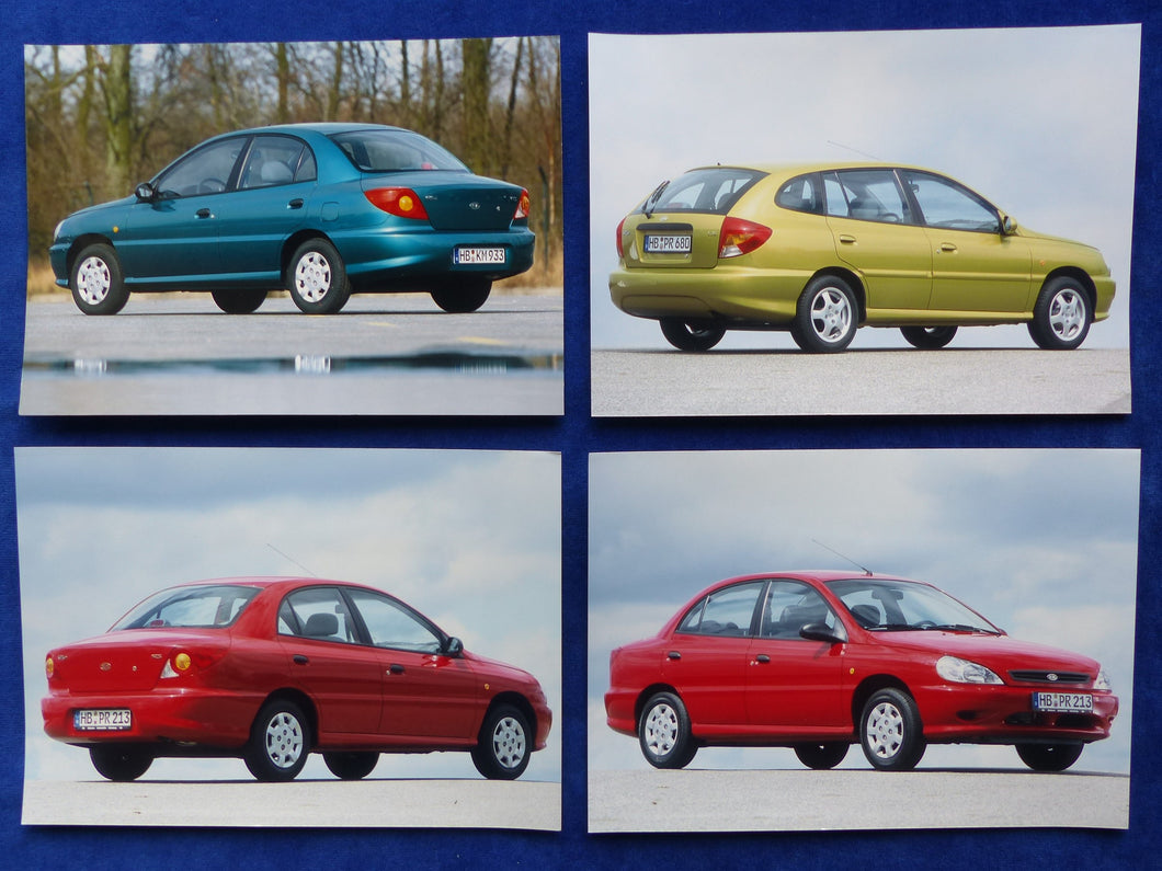Kia Rio Stufenheck Kompakt MJ 2002 - 4x Pressefotos 07.2001