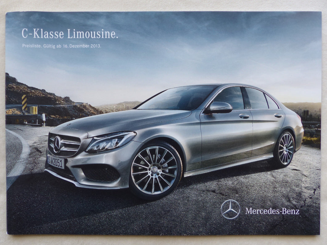 Mercedes-Benz C-Klasse Limousine  Preisliste MJ 2014 - Prospekt Brochure 12.2013