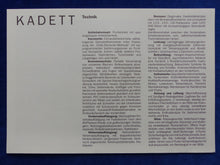 Lade das Bild in den Galerie-Viewer, Opel Kadett MJ 1986 - Prospekt Brochure + Daten &amp; Ausstattungen 09.1985
