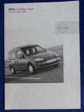 Lade das Bild in den Galerie-Viewer, Opel Combo Tour MJ 2003 - Prospekt Brochure + Preisliste 02.2003
