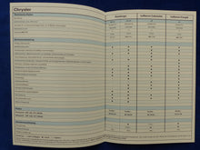 Lade das Bild in den Galerie-Viewer, Chrysler Voyager Saratoga Viper - Preisliste MJ 1994 - Prospekt Brochure 10.1993
