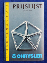Lade das Bild in den Galerie-Viewer, Chrysler Prijslijst LeBaron Saratoga Voyager - Prospekt Brochure 01.1993 Holland

