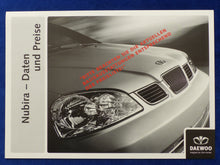 Lade das Bild in den Galerie-Viewer, Daewoo Nubira - Preisliste MJ 2004 - Prospekt Brochure 05.2003
