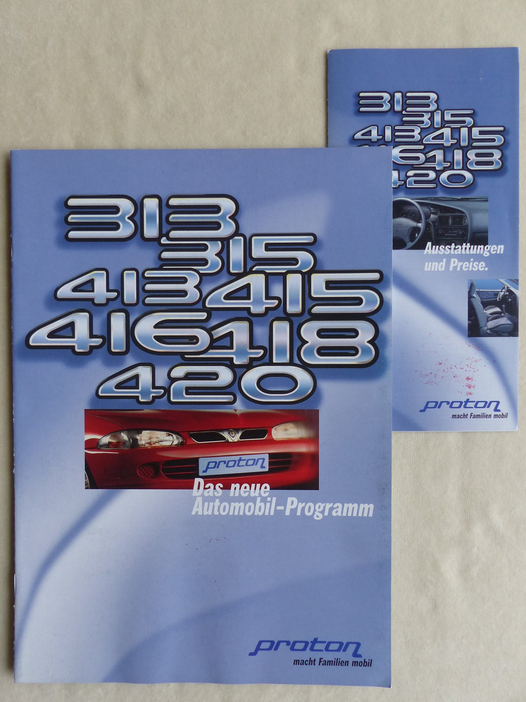 Proton 313 315 413 415 416 418 420 - Prospekt Brochure + Preisliste 04.1998