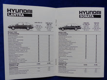 Lade das Bild in den Galerie-Viewer, Hyundai PKW Programm Preisliste &#39;91 / &#39;92 - Prospekt Brochure 01.1992
