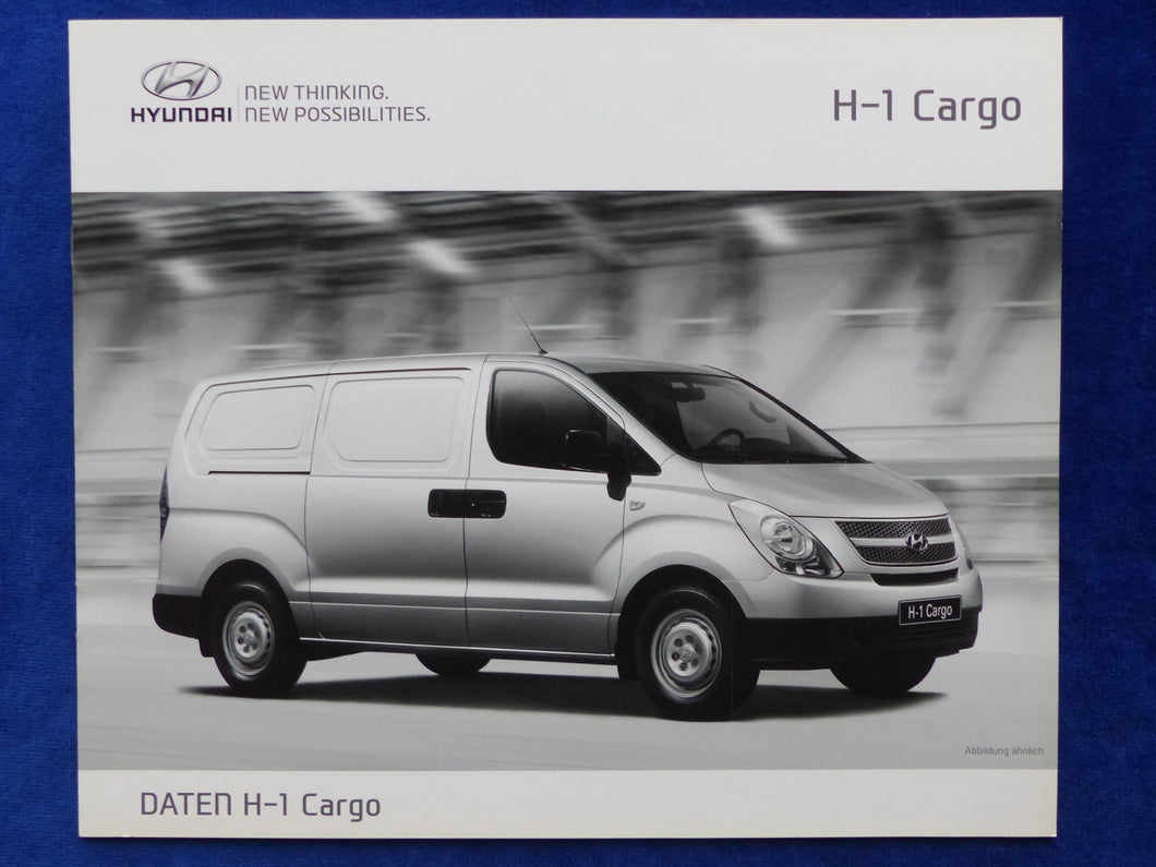 Hyundai H-1 Cargo - Preisliste MJ 2013 - Prospekt Brochure 08.2012