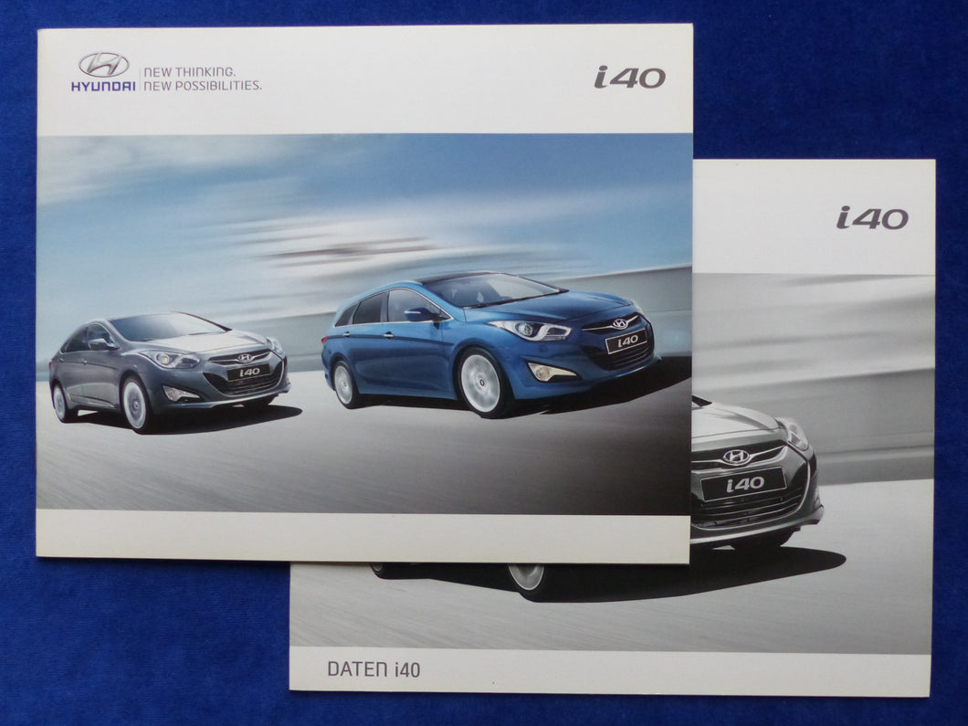 Hyundai i40 Limousine MJ 2013 - Prospekt Brochure + Preisliste 02.2013