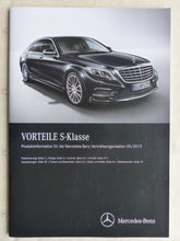 Lade das Bild in den Galerie-Viewer, Mercedes-Benz Vorteile S-Klasse S 500 MJ 2014 - Prospekt Brochure 05.2013
