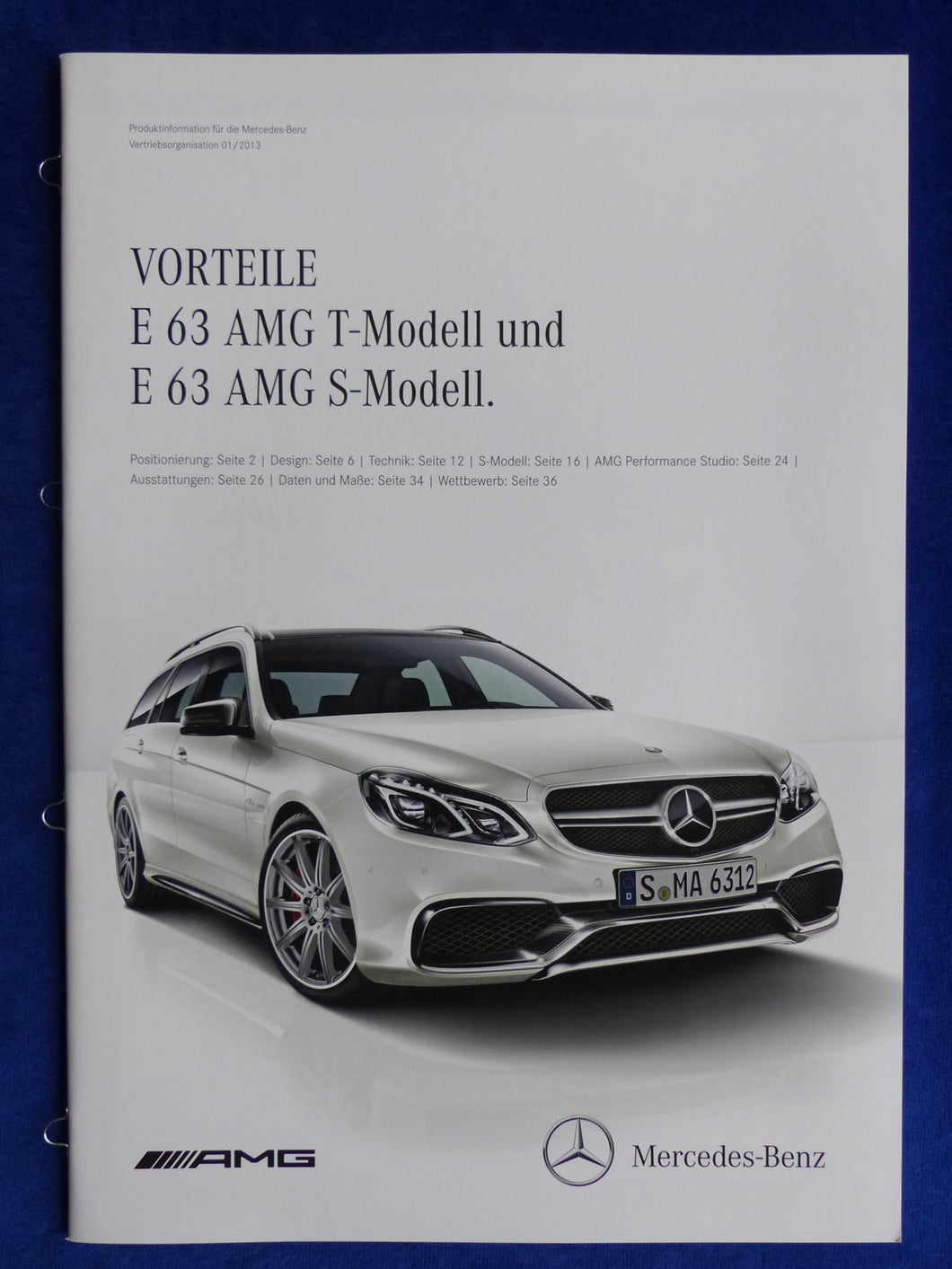 Mercedes-Benz Vorteile E 63 S AMG E-Klasse T-Modell - Prospekt Brochure 01.2013