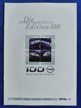Lade das Bild in den Galerie-Viewer, Opel Edition 100 Sondermodelle Corsa Astra Vectra - Prospekt Brochure 01.1999
