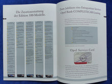 Lade das Bild in den Galerie-Viewer, Opel Edition 100 Sondermodelle Corsa Astra Vectra - Prospekt Brochure 01.1999
