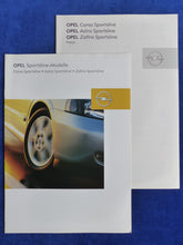 Lade das Bild in den Galerie-Viewer, Opel Sportsline - Corsa Astra Zafira MJ 2003 - Prospekt + Preisliste 06.2002
