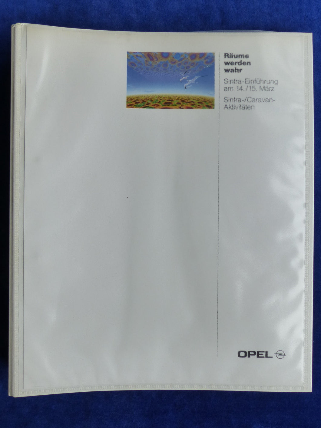 Opel Sintra Einführung interne Händler-Information - Hardcover Ringordner 1997