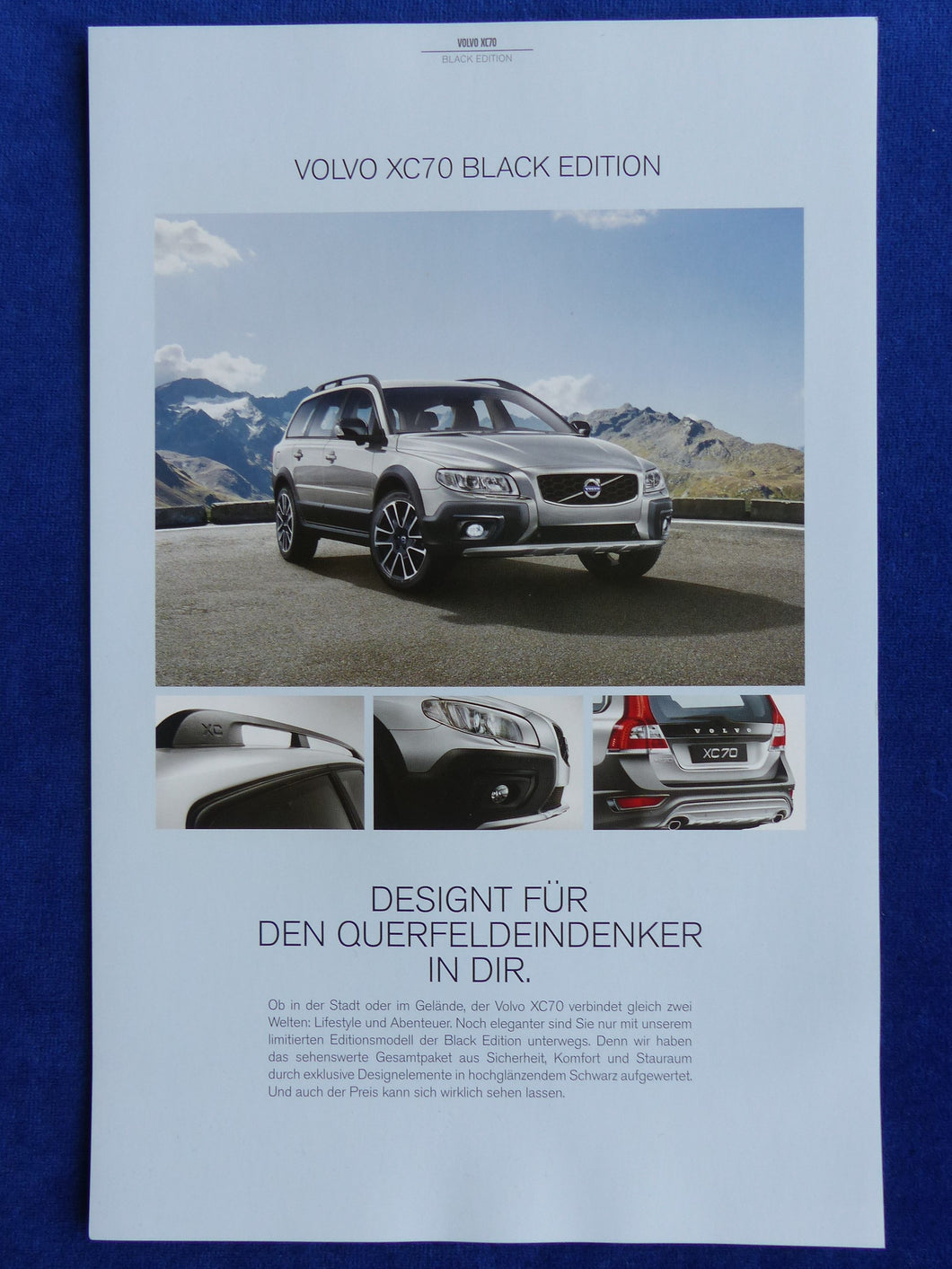 Volvo XC70 Black Edition Limited - Prospekt Preisliste Brochure 04.2014