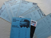 Lade das Bild in den Galerie-Viewer, Isuzu Transporter Kombi Kastenwagen 4WD - Prospekt + Daten + Preisliste 01.1987
