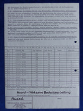 Lade das Bild in den Galerie-Viewer, Huard Anbau-Schwergrubber Serie S - Prospekt Brochure 90er
