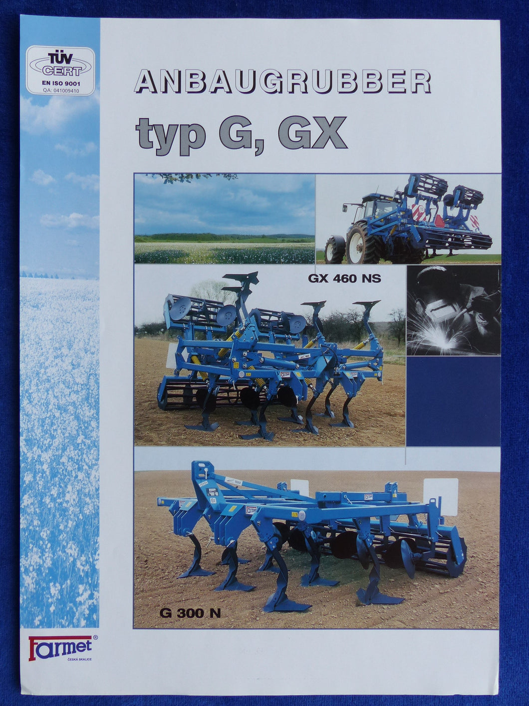 Farmet Anbaugrubber Typ G 300 GX 460 - Prospekt Brochure 90er