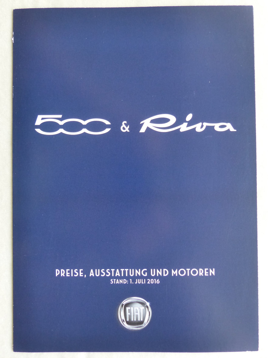 Fiat 500 Riva Limited Edition - Preisliste MJ 2017 - Prospekt Brochure 07.2016