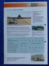 Lade das Bild in den Galerie-Viewer, BBG Ackerwalzen B 423 428 - Prospekt Brochure 90er
