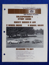 Lade das Bild in den Galerie-Viewer, Chevrolet Series 9 LUV Salesperson's Study Guide - Prospekt Brochure 09.1979 USA
