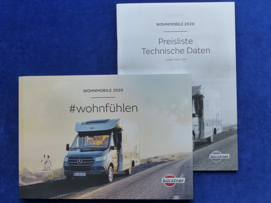 Bürstner Wohnmobile 2020 Lyseo Travel Ixeo Argos - Prospekt + Preisliste 08.2019