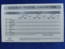 Lade das Bild in den Galerie-Viewer, Oldsmobile 2000 Intrigue - Colors &amp; Trims - US-Prospekt Brochure 1999 USA
