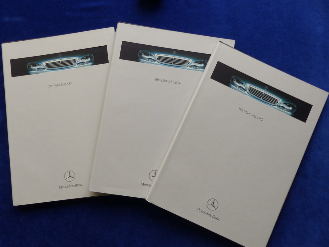 3x Hardcover Prospekt 1998 Mercedes-Benz S-Klasse S 500 Typ 220 MJ 1999