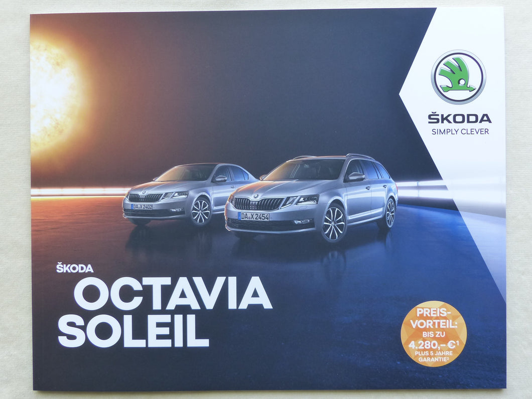 Skoda Octavia Soleil Sondermodell MJ 2020 - Prospekt Preisliste Brochure 06.2019
