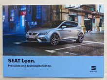 Lade das Bild in den Galerie-Viewer, Seat Leon FR Black Matt Edition - Preisliste MJ 2020 - Prospekt Brochure 07.2019
