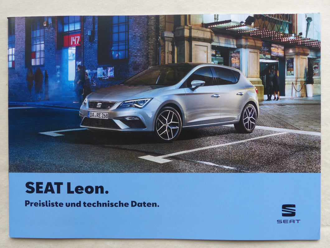 Seat Leon FR Black Matt Edition - Preisliste MJ 2020 - Prospekt Brochure 07.2019