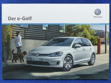 Lade das Bild in den Galerie-Viewer, VW e-Golf Golf Elektromotor MJ 2019 - Prospekt Brochure 11.2018
