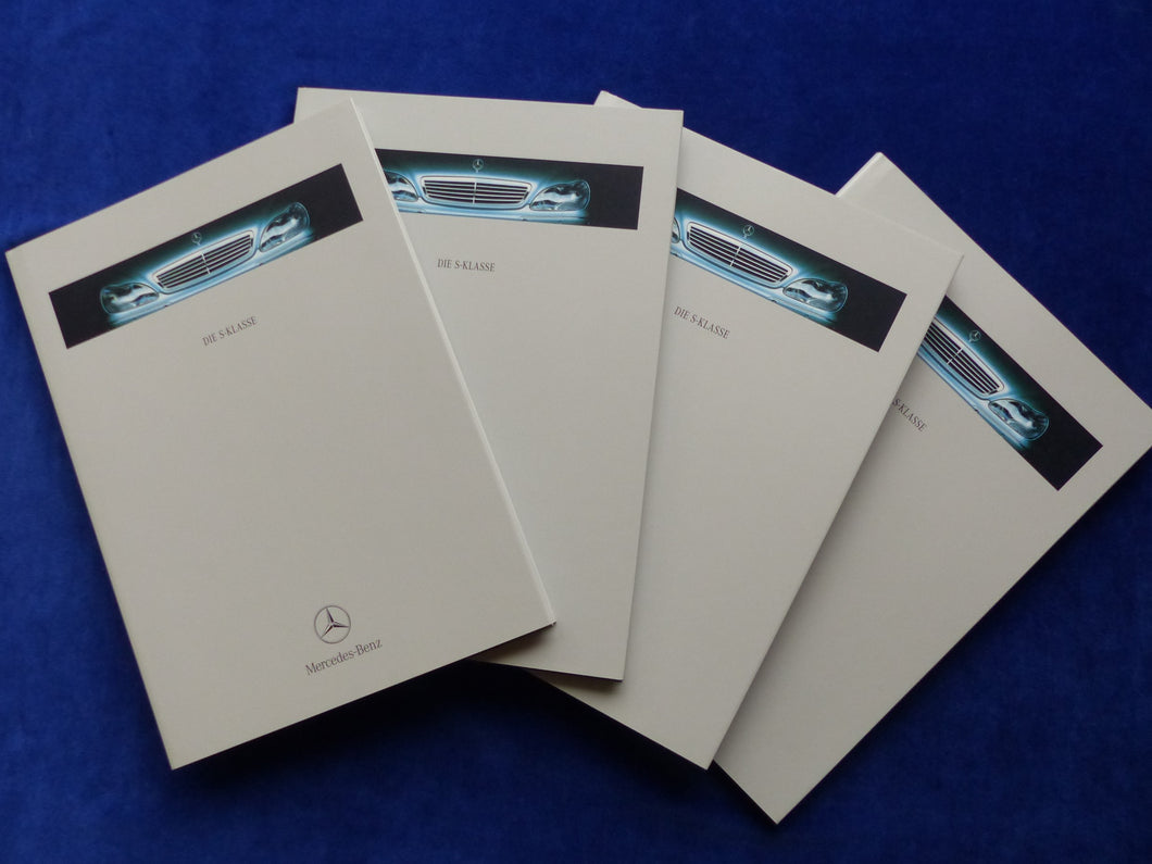 4x Hardcover Prospekt 1999 Mercedes-Benz S-Klasse S 600 V12 Typ 220 MJ 2000