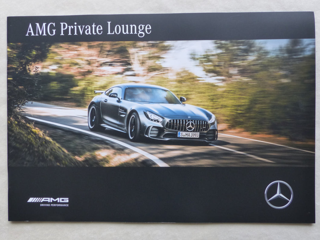 Mercedes AMG Private Lounge 2018 - GT S R GLC 43 E 63 - Prospekt Brochure 2017