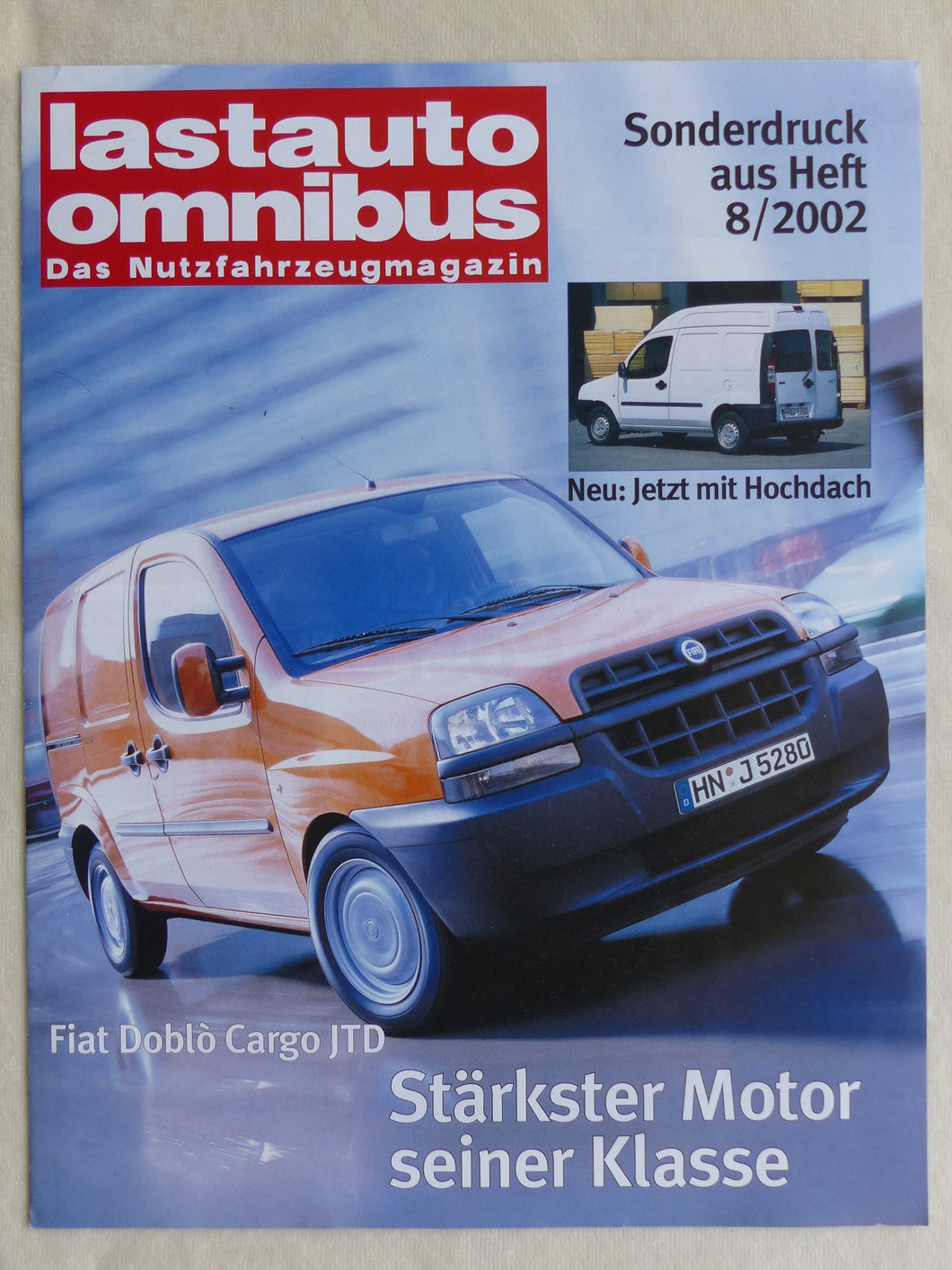 Fiat Doblo Cargo JTD - Sonderdruck Lastauto Omnibus Heft 8/2002