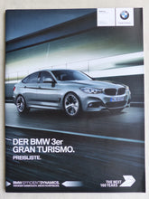 Lade das Bild in den Galerie-Viewer, BMW 3er GT Gran Turismo Typ F34 - Preisliste MJ 2016 - Prospekt Brochure 03.2016
